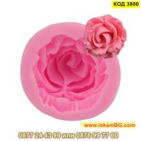 Форма избработена от силикон във формата на роза - КОД 3800, снимка 2 - Форми - 45131739