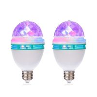 Диско LED лампа, въртяща се крушка - автоматично въртене с кристални топки, снимка 7 - Лед осветление - 45838052
