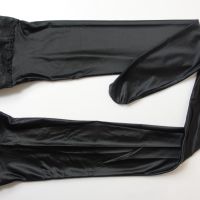 Черни чорапи със силиконова лента 80 Den лъскави от сатенена ликра, снимка 4 - Бельо - 45587071