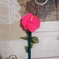 Ръчно изработени Плетени цветя, снимка 3 - Изкуствени цветя - 45437617