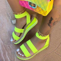 Ежедневни дамски сандали с кръстосана каишка в бонбонени цветове, 4цвята , снимка 4 - Сандали - 45025268