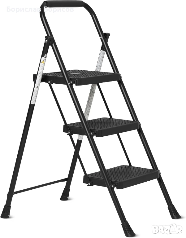 Сгъвааеми стълби с 3 стъпала, Amazon Basics, снимка 1
