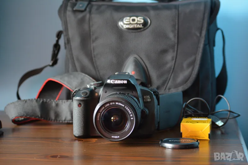 Фотоапарат Canon EOS 650D, обектив EFS 18-55, снимка 1