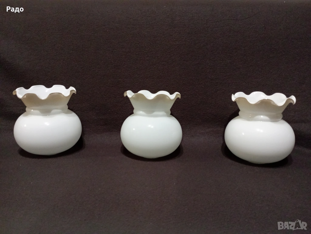 Стъклен абажур. Стъкло за лампа. Чашка за полилей, снимка 1