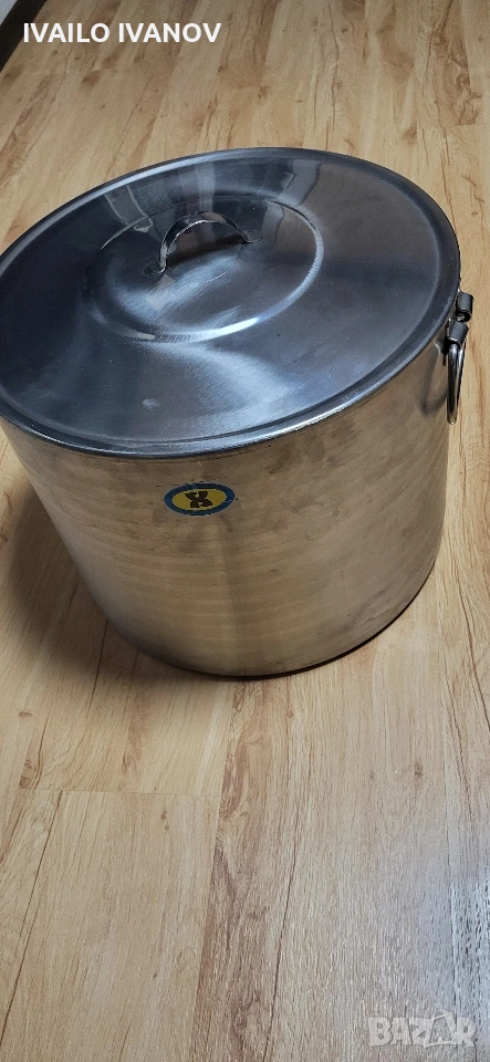 Казан 40литра нов на Хром Силистра дебела неръждавеика 2мм алпака , снимка 1