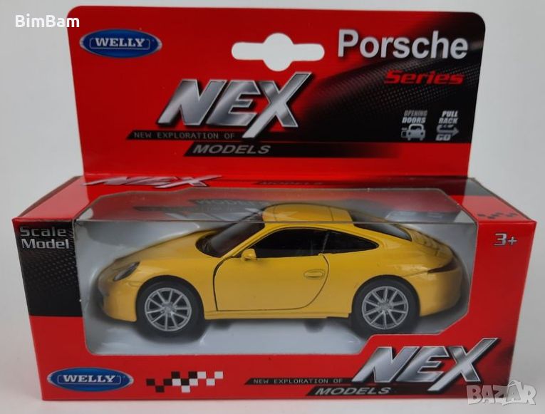 Оригинална колекционерска количка Porsche 911 Carrera 4S NEX / WELLY, снимка 1