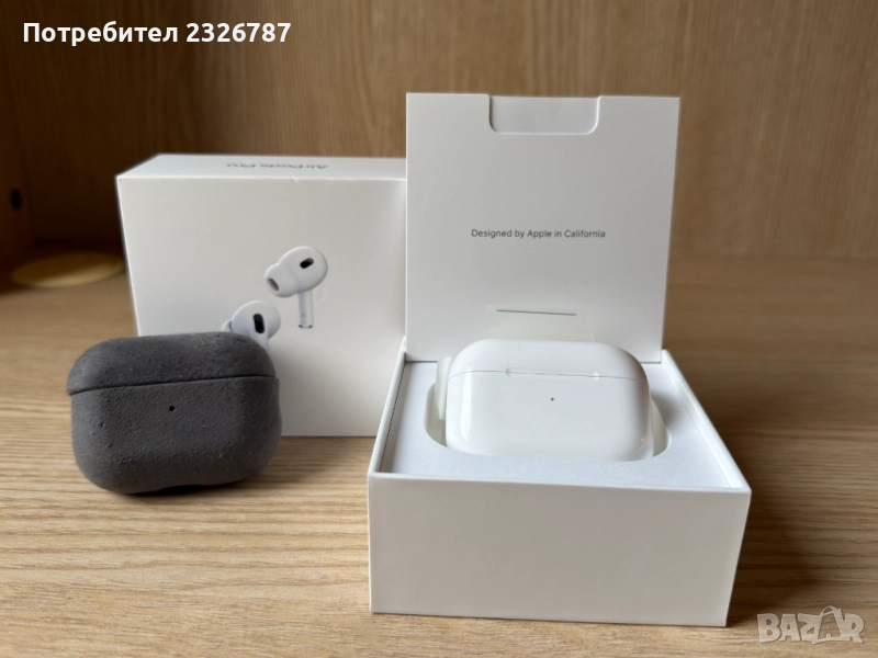 Продавам Airpods Pro 2 + Алкантара калъф, снимка 1