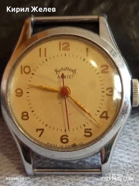 Стар механичен часовник мъжки Services Aerist made in England работи 51478, снимка 1