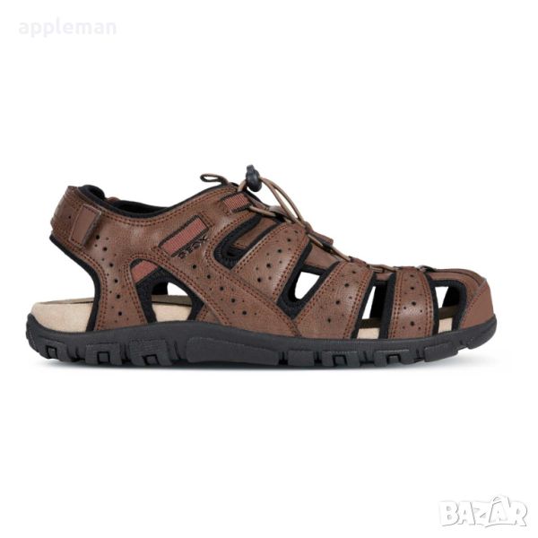 Италиански сандали обувки Geox Strada Logo Sandals Brown Black, снимка 1