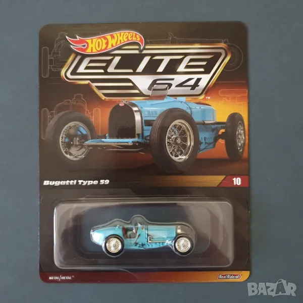 Hot Wheels количка Bugatti Type 59 / Elite64, снимка 1