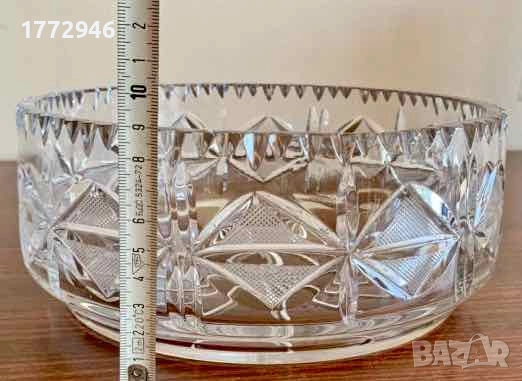 Кристални купа, фруктиера, чаши - български, австрийски, японски кристал , снимка 1