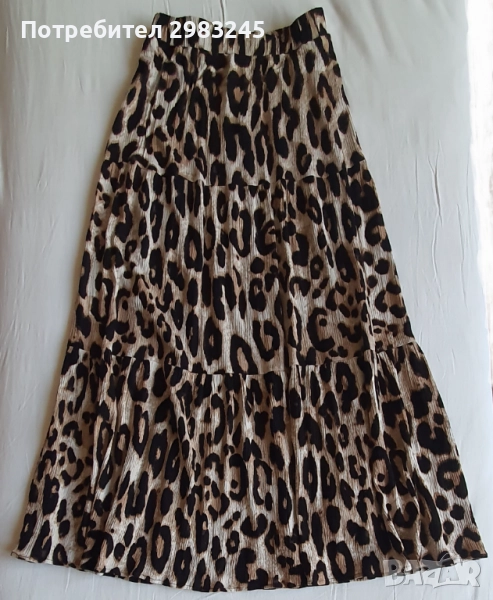 Дълга пола с леопардов принт, снимка 1