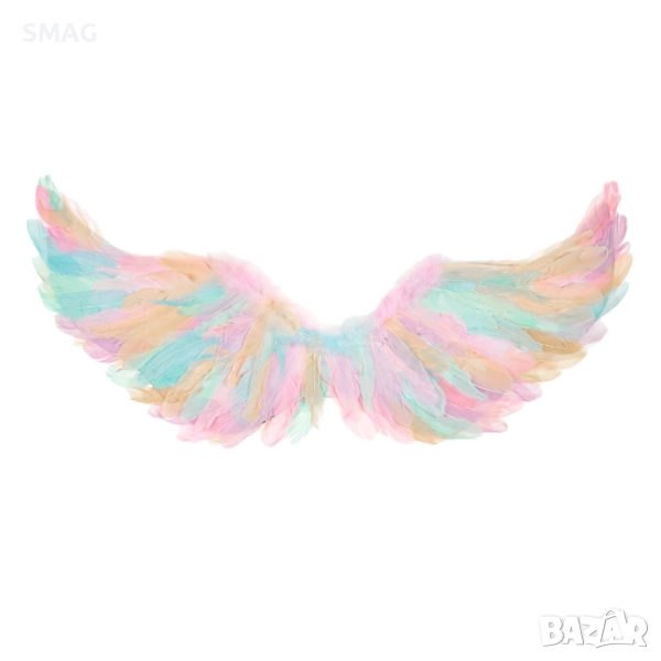 Хелоуин / Halloween цветни дъгови карнавални крила 80x40 см_1231160, снимка 1