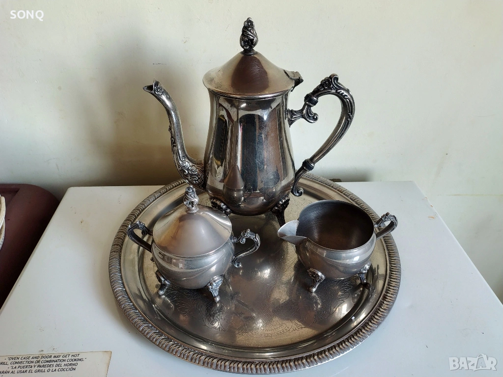 Прекрасен Стар Посребрен Сервиз, снимка 1