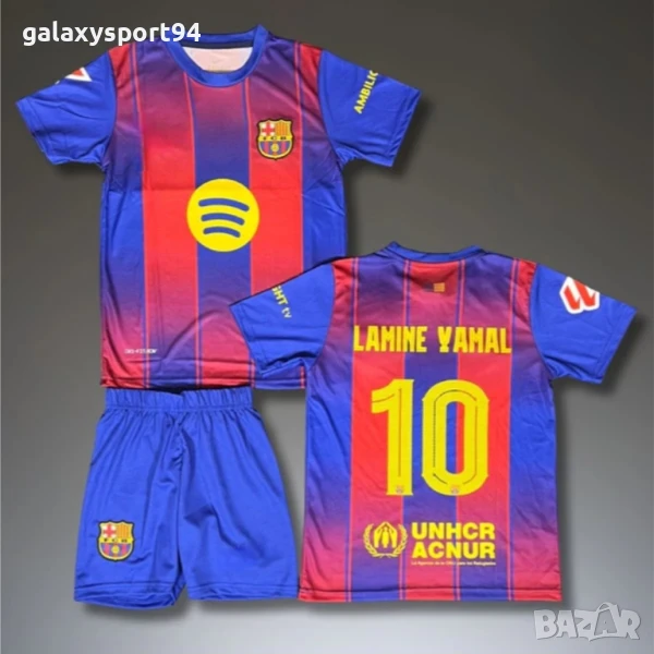 Екип Ламин Ямал 10 с Чорапи Барселона, детски Екип 2026 Комплект, снимка 1