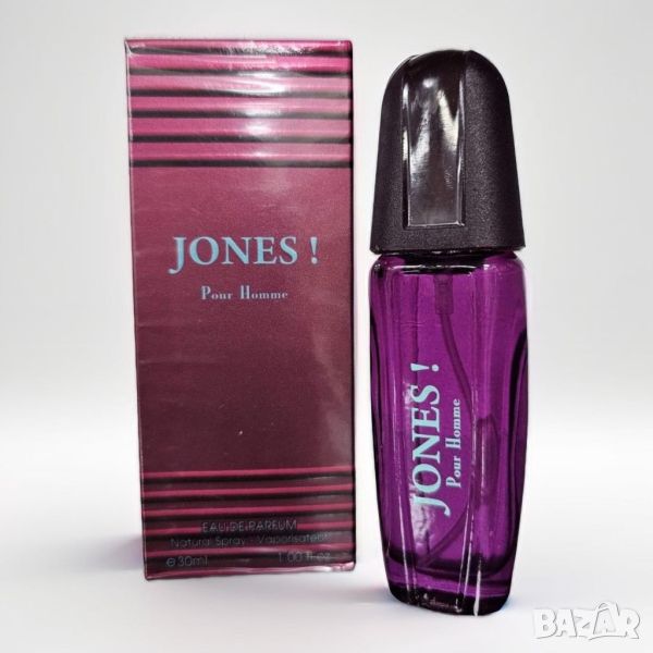 Парфюм Jones! Pour Homme Eau De Parfum 30ml. Този аромат в дамска розова опаковка е съчетание на сти, снимка 1