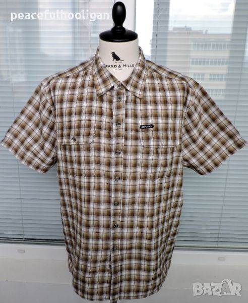 Icepeak  - мъжка карирана риза  с къс ръкав за планина и туризъм размер XL , снимка 1