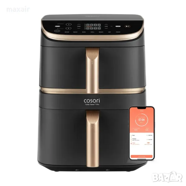 Фритюрник с горещ въздух Cosori Turbo Tower Pro CAF-DC123S, 10.8L*Безплатна доставка, снимка 1