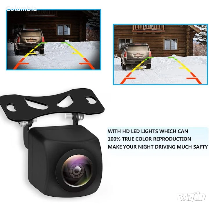 AHD 720p цветна динамична камера за заден ход, снимка 1