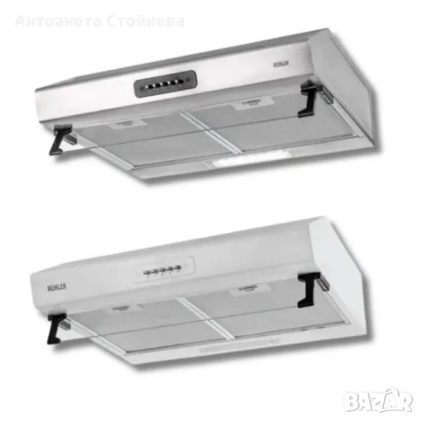 Абсорбатор, 160W, класик, бял, AMK- 2119IX, 160W, класик, INOX, 2 мотора, снимка 1