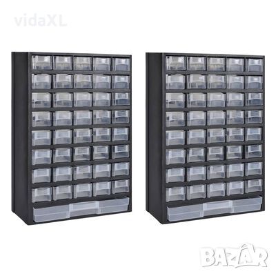 vidaXL Шкаф за инструменти с 41 чекмеджета, 2 бр, пластмаса*SKU:275657, снимка 1