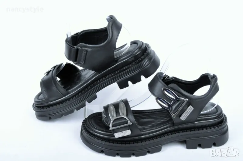 СЕЗОН'25! Дамски сандали от естествена кожа - Зайче - Два цвята, снимка 1