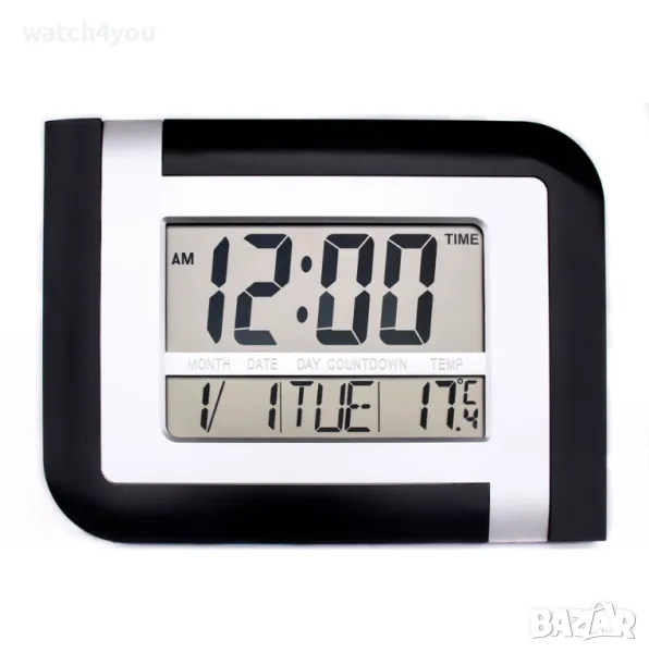 НОВ ДИГИТАЛЕН СТЕНЕН ЧАСОВНИК С ТЕМПЕРАТУРА.ЕЛЕКТРОННИ СТЕННИ ЧАСОВНИЦИ DIGITAL WALL CLOCK, снимка 1