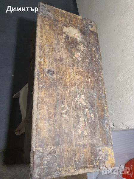 Стар дървен сандък винтидж, снимка 1