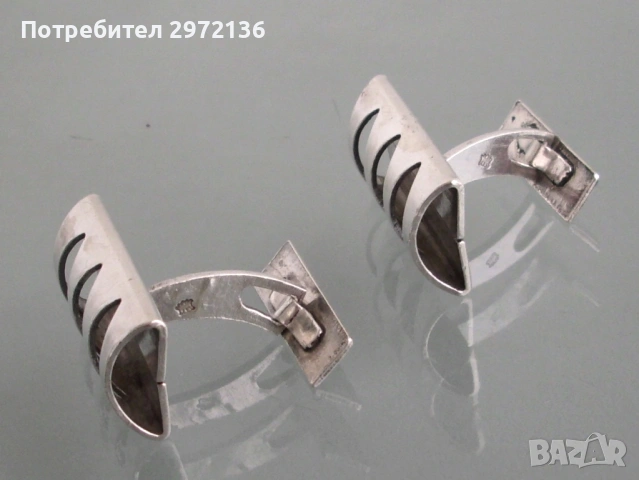 Сребърни бутонели копчета за маншети, снимка 2 - Антикварни и старинни предмети - 53131522