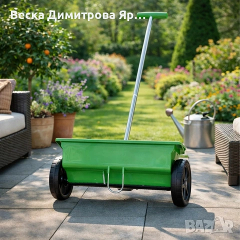 Ръчна градинска сеялка 6L с колела , снимка 4 - Градинска техника - 53937337