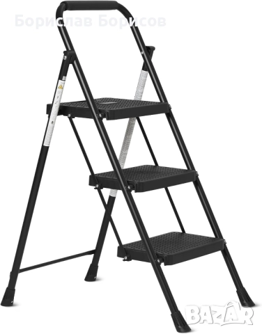 Сгъвааеми стълби с 3 стъпала, Amazon Basics