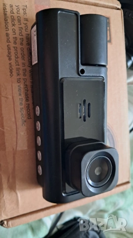 Видеорегистратор за МПС с предна и задна камера, ивключена 32GB Micro SD карта