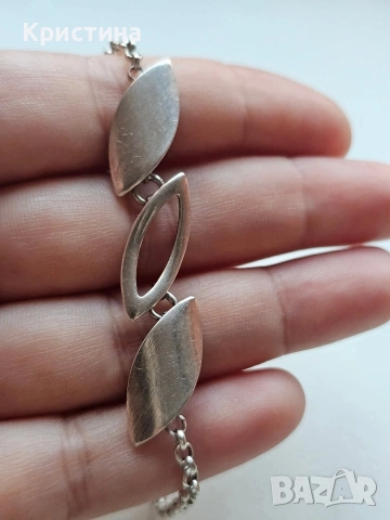 Красива сребърна гривна, снимка 2 - Гривни - 54058806