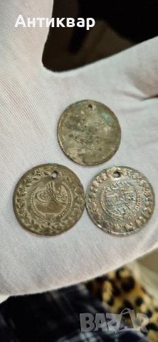 лот сребърни турски монети 