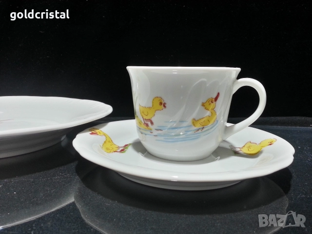 български порцелан детски комплект , снимка 7 - Антикварни и старинни предмети - 52586357