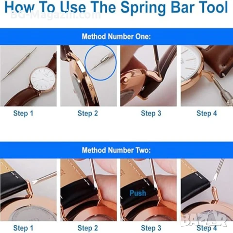 Професионален часовникарски комплект инструменти за отваряне на часовник смяна на верижки отвертки, снимка 6 - Отвертки - 50973936