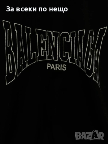 Balenciaga Мъжка Черна Тениска👕Мъжка Блуза С Къс Ръкав В Черен Цвят Баленсиага Код Mens P.148, снимка 2 - Тениски - 53823362