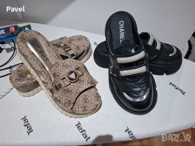 Дамски чехли 2 броя Chanel-Guesa