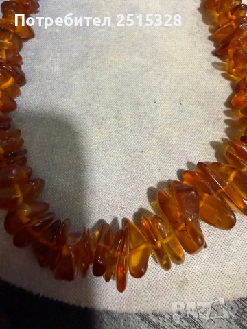 малък гердан от натурален балтийски кехлибар, снимка 2 - Колиета, медальони, синджири - 53621760