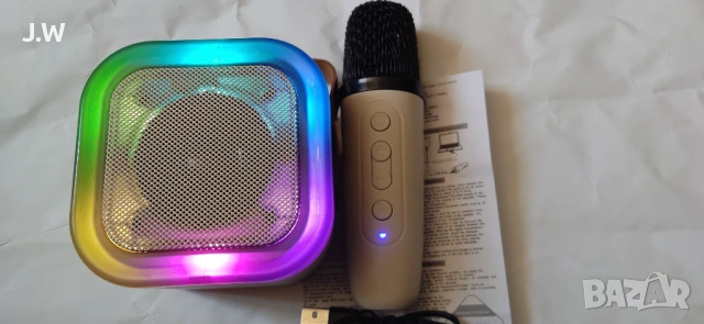 Преносим Bluetooth караоке високоговорител K12 с безжичен микрофон