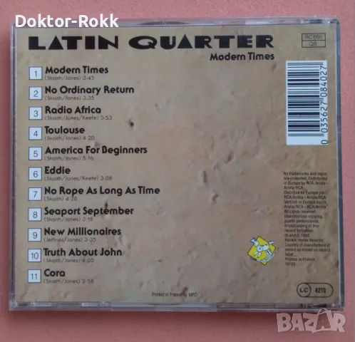 Latin Quarter – Modern Times (1985, CD), снимка 2 - CD дискове - 48160398