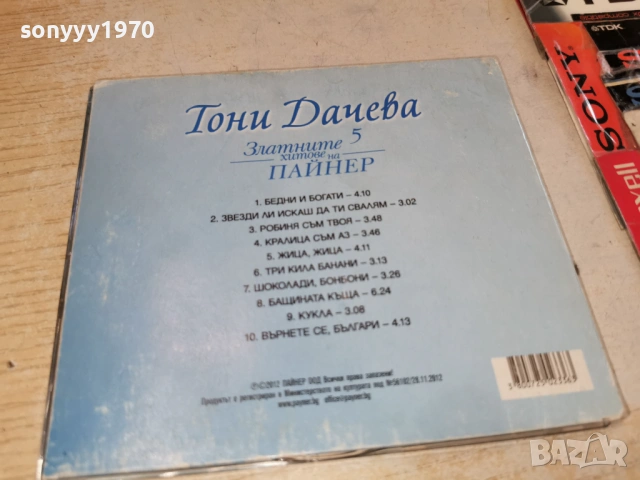 ТОНИ ДАЧЕВА-КУТИЯ ЗА ЦД 0903261309H2E6R, снимка 13 - CD дискове - 53766600