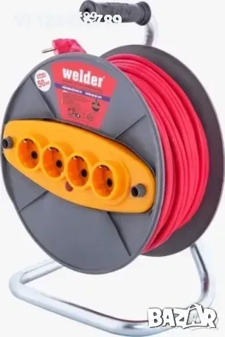 Макара за ток WELDER с многожилен кабел 50 м 3X2.5 кв, снимка 2 - Други инструменти - 53969064