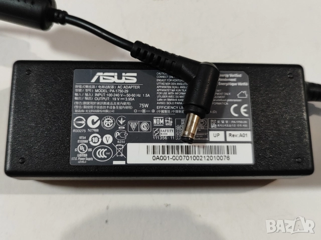 Оригинално зарядно за ASUS 19V / 3.95A / 75W, снимка 3 - Части за лаптопи - 51864697