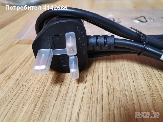 Захранващ кабел английски стандарт, снимка 4 - Кабели и адаптери - 52456060