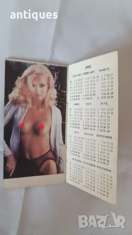 Стар тефтер - календар с еротика от 1991 година, снимка 5 - Антикварни и старинни предмети - 51349278