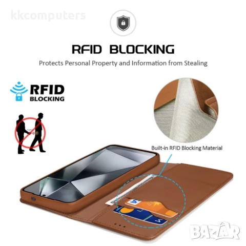 Samsung Galaxy S25 Ultra DUX DUCIS Wallet/ PU + TPU Кожен Калъф и Протектор, снимка 6 - Калъфи, кейсове - 51418352