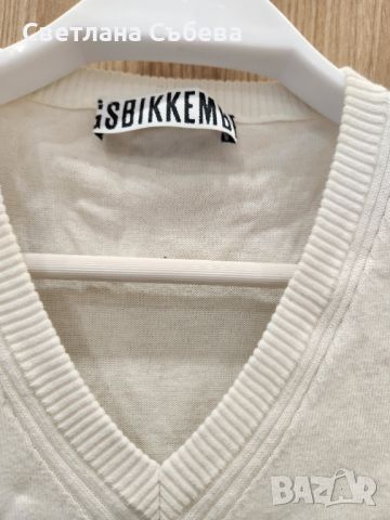 Бяла блуза bikkembergs, снимка 4 - Блузи - 45584881