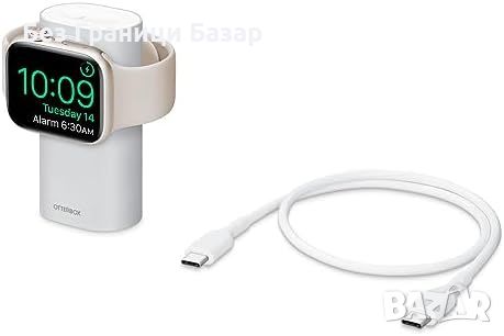 Нов Портативен Power Bank Apple Watch Зарядно с Магнит 3000mAh, снимка 1 - Друга електроника - 45670486
