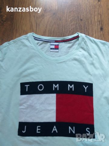 Tommy Jeans 90s T-shirt Hilfiger Denim - страхотна дамска тениска Л, снимка 3 - Тениски - 46059208